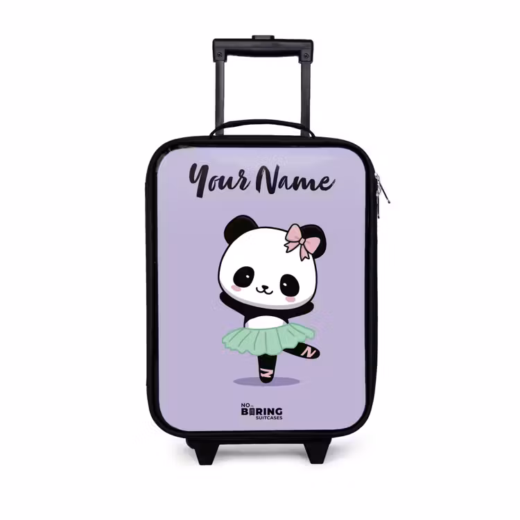 Kawai - Ballet - Panda Kinderkoffer - Zwart klein -3d