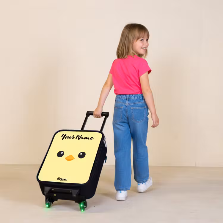 Kawai - Kuiken - Geel Kinderkoffer - Zwart klein -sfeer1