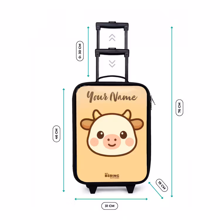 Kawai - Koe - Bruin Kinderkoffer - Zwart klein -productfoto_formaten