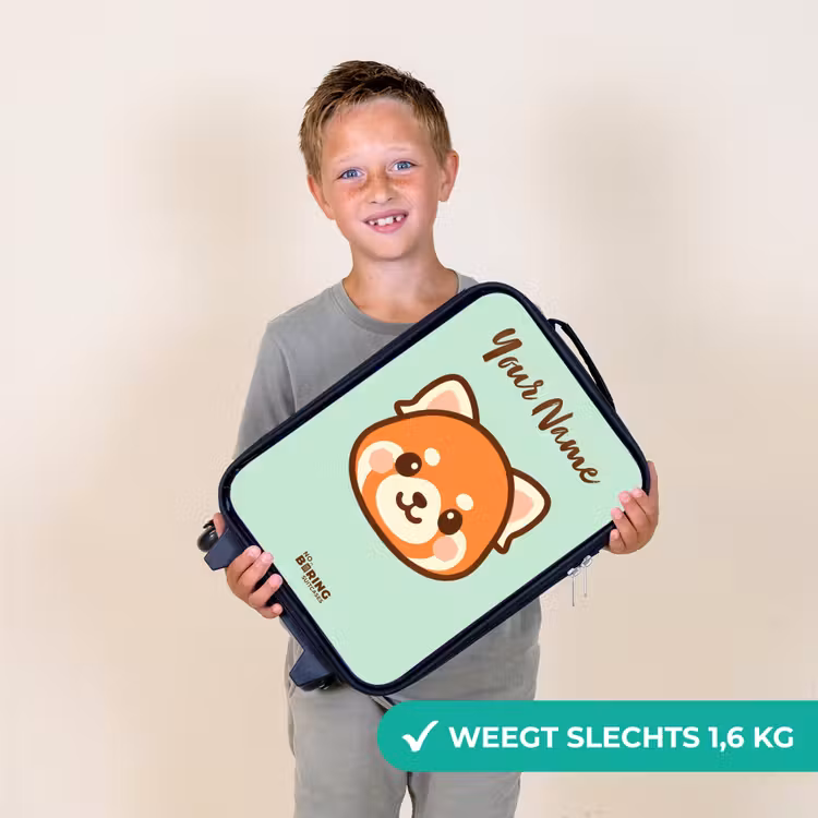Kawai - Rode panda - Groen Kinderkoffer - Zwart klein -sfeer4_NL