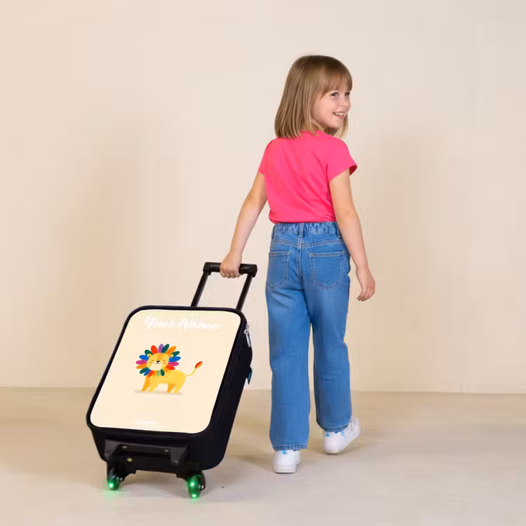 Leeuw - Manen - Kleurrijk Kinderkoffer - Zwart klein -sfeer1
