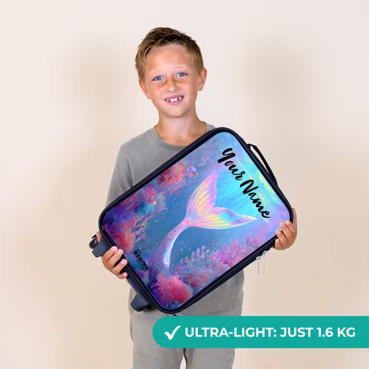 Zeemeermin - Koraal - Water Kinderkoffer - Zwart klein -sfeer4_UK