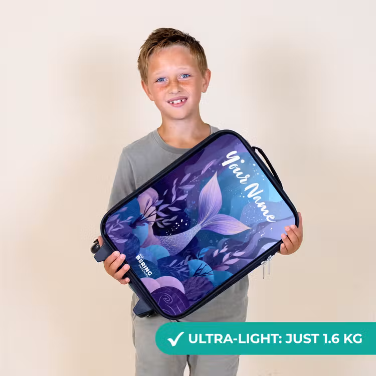 Zeemeermin - Onderwater - Paars - Blauw Kinderkoffer - Zwart klein -sfeer4_UK