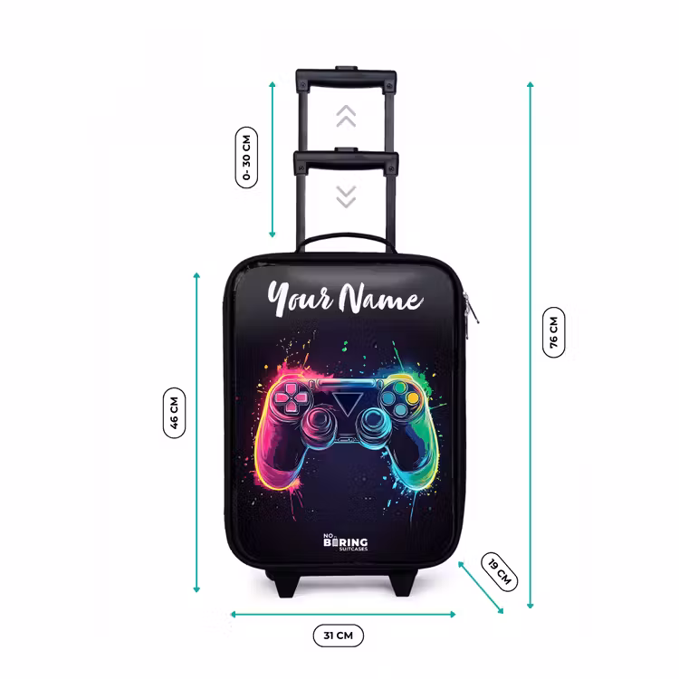 Neon - Controller - Verfspatten - Game Kinderkoffer - Zwart klein -productfoto_formaten