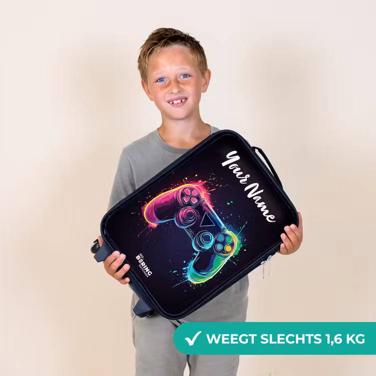 Neon - Controller - Verfspatten - Game Kinderkoffer - Zwart klein -sfeer4_NL
