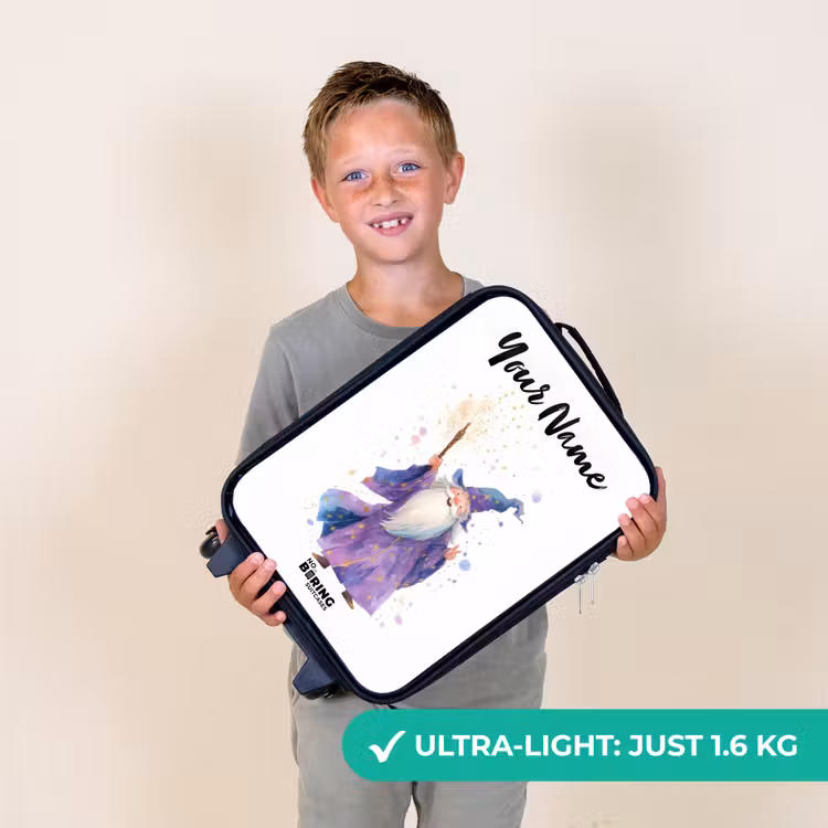 Oude tovenaar met staf Kinderkoffer - Zwart klein -sfeer4_UK