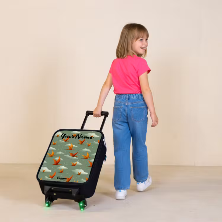 Patroon - Dino - Pterosaurussen Kinderkoffer - Zwart klein -sfeer1