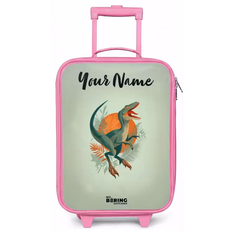Dier - Dino - Natuur Kinderkoffer - Roze klein -zz3dotto
