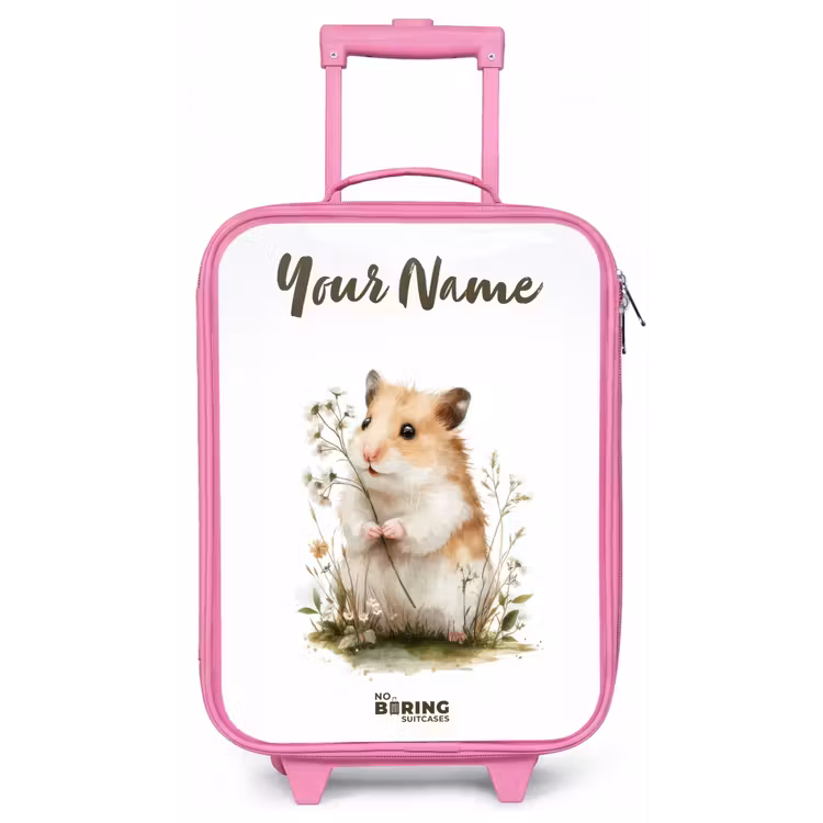 Dier - Natuur - Hamster Kinderkoffer - Roze klein -zz3dotto