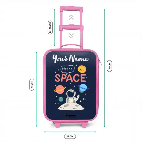 Astronaut - Quote - Planeten - Sterren Kinderkoffer - Roze klein -productfoto_formaten