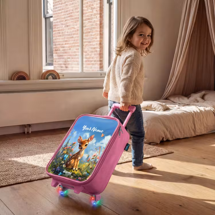 Bailey bloemenhertje Kinderkoffer - Roze klein -sfeer1