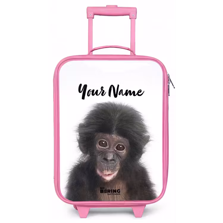 Charlie Chimp Kinderkoffer - Roze klein -zz3dotto