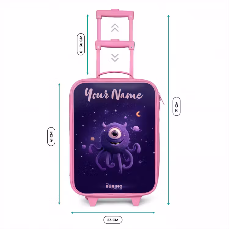 Kosmisch tentakelmonster Kinderkoffer - Roze klein -productfoto_formaten