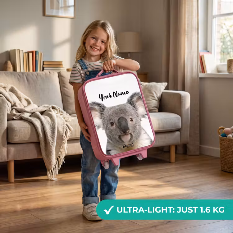 Schattige Koala Beer Kinderkoffer - Roze klein -sfeer2_EN