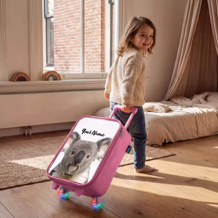 Schattige Koala Beer Kinderkoffer - Roze klein -sfeer1