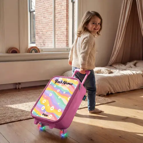 Madeliefjes - Kleurrijk - Pastel Kinderkoffer - Roze klein -sfeer1
