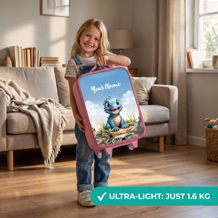 Darius Dino Kinderkoffer - Roze klein -sfeer2_EN