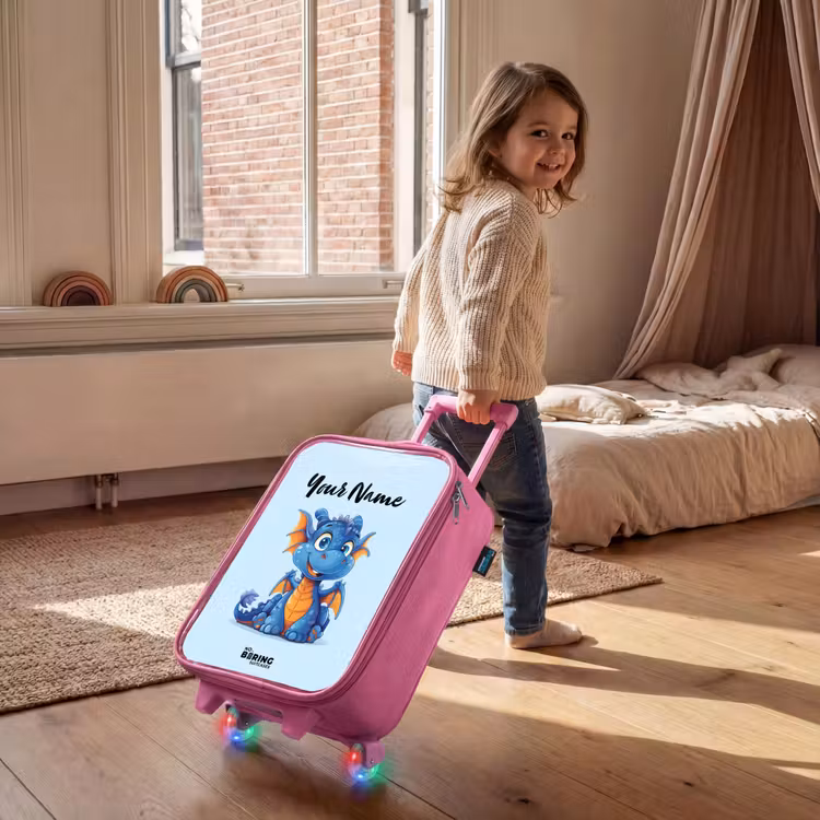 Dinky draakje Kinderkoffer - Roze klein -sfeer1