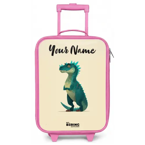 Dino - Dier - Blauw - Groen Kinderkoffer - Roze klein -zz3dotto