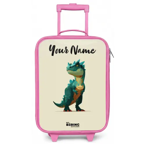 Dino - Dier - Groen Kinderkoffer - Roze klein -zz3dotto