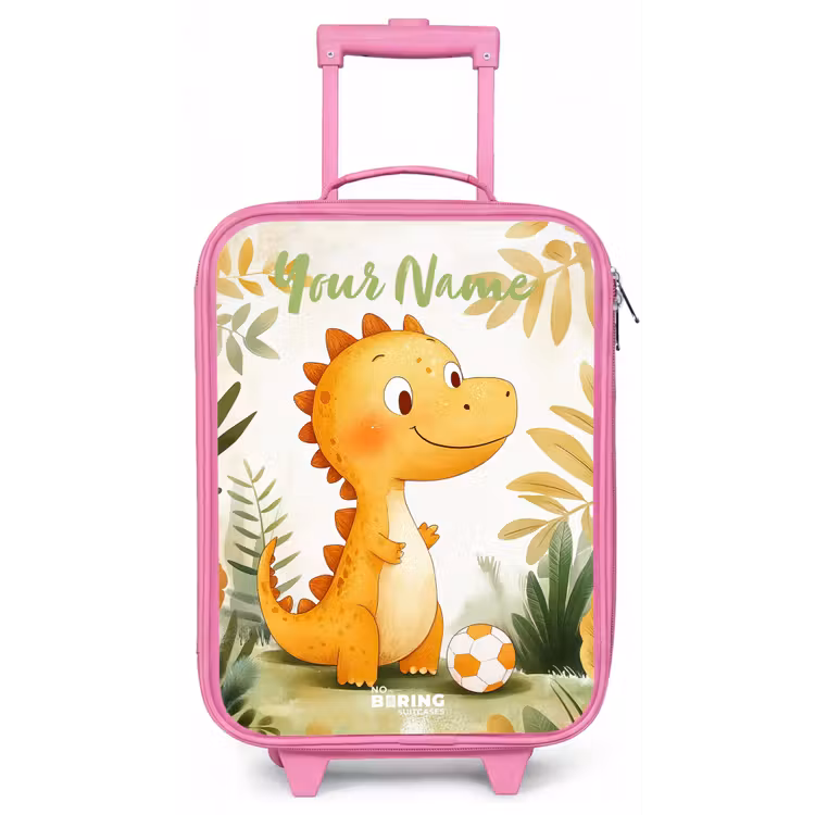 Dino - Voetbal - Oranje Kinderkoffer - Roze klein -zz3dotto