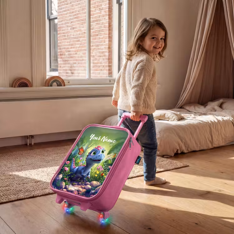 Donny Dino Kinderkoffer - Roze klein -sfeer1