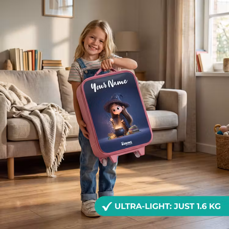 Betoverend meisje met ketel Kinderkoffer - Roze klein -sfeer2_EN