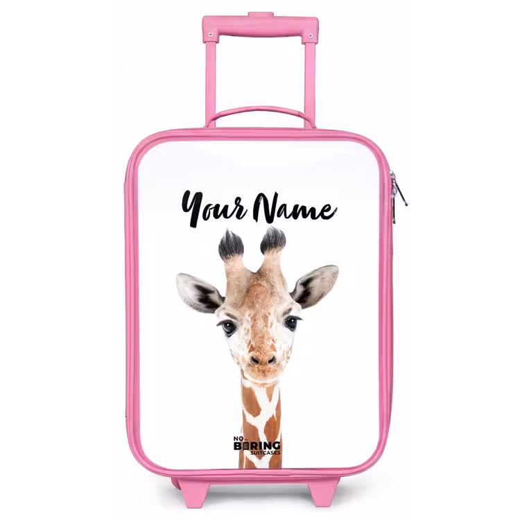 Gerrie Giraffe Kinderkoffer - Roze klein -zz3dotto
