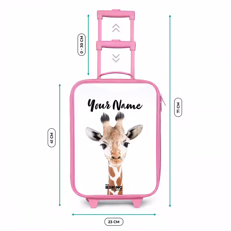 Gerrie Giraffe Kinderkoffer - Roze klein -productfoto_formaten
