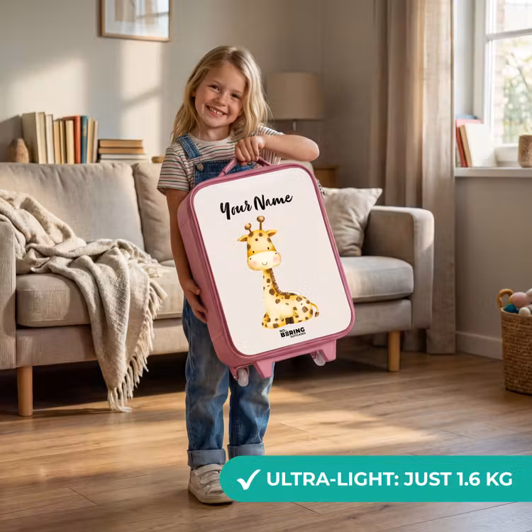 Gigi Giraffe Kinderkoffer - Roze klein -sfeer2_EN
