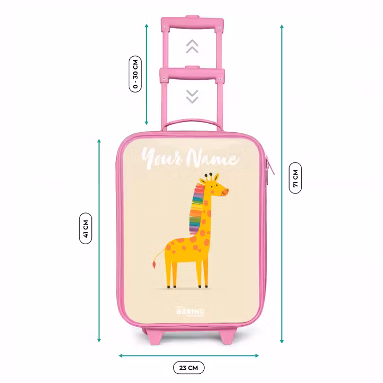 Giraffe - Dier - Kleurrijk Kinderkoffer - Roze klein -productfoto_formaten