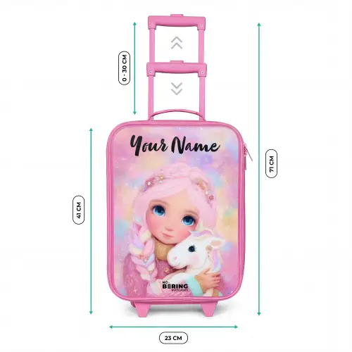 Meisje - Eenhoorn - Roze Kinderkoffer - Roze klein -productfoto_formaten