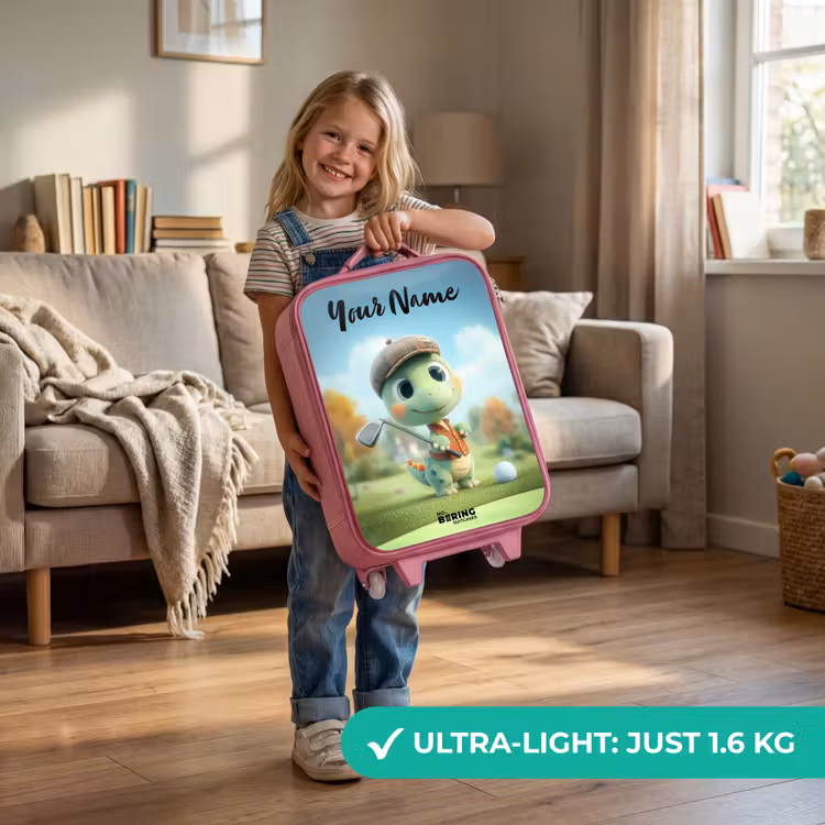Golf - Dino - Groen Kinderkoffer - Roze klein -sfeer2_EN