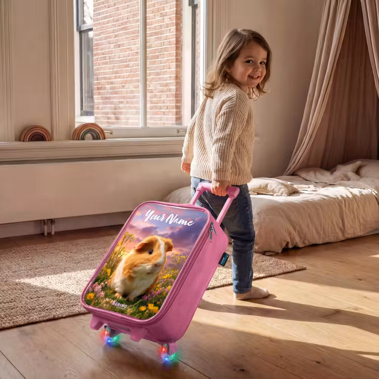 Cavia - Natuur - Dier Kinderkoffer - Roze klein -sfeer1