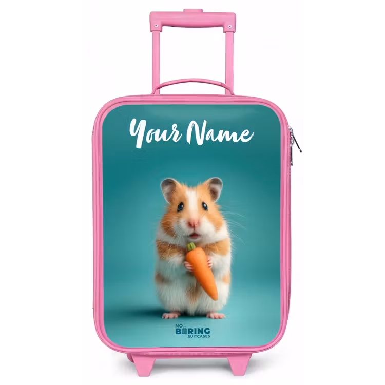Hamster - Wortel - Dier Kinderkoffer - Roze klein -zz3dotto