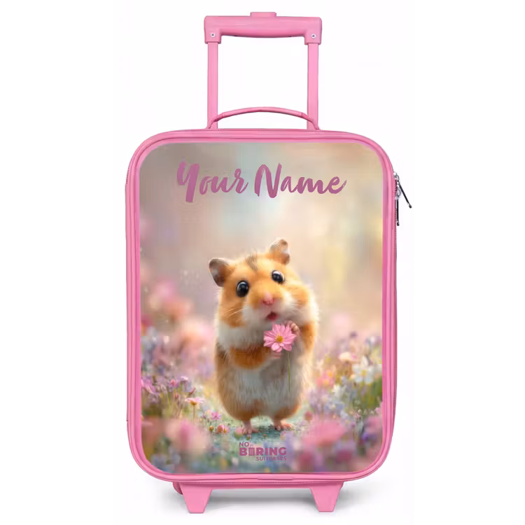 Hamster - Bloem - Natuur - Dier Kinderkoffer - Roze klein -zz3dotto