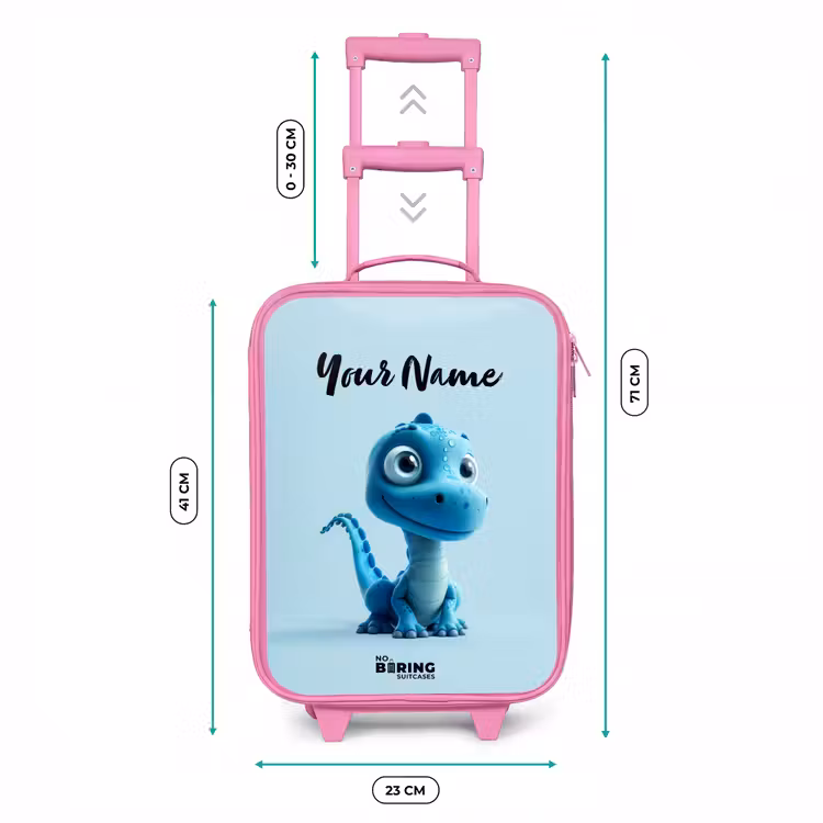 Blije Bronto Kinderkoffer - Roze klein -productfoto_formaten