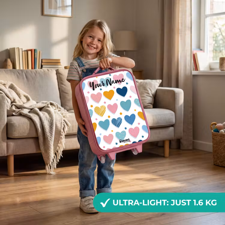 Hartjes - Pastel - Patroon Kinderkoffer - Roze klein -sfeer2_EN