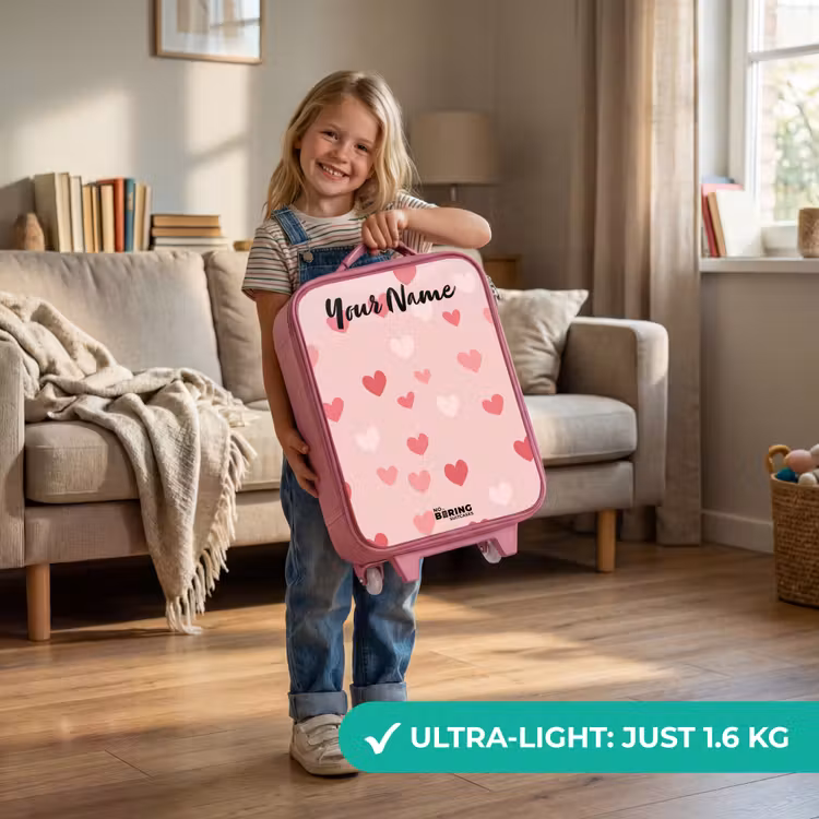Hartjes - Patroon - Roze Kinderkoffer - Roze klein -sfeer2_EN