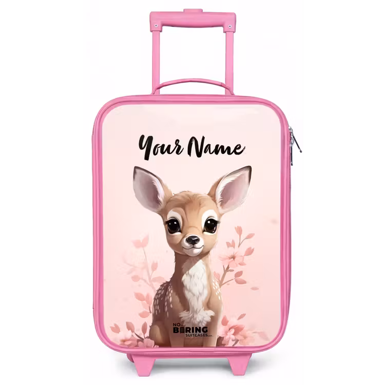 Hedwig hertje Kinderkoffer - Roze klein -zz3dotto