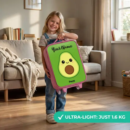 Kawai - Avocado - Groen Kinderkoffer - Roze klein -sfeer2_EN