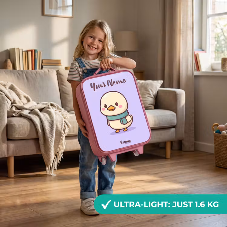 Kawai - Eend - Sjaal Kinderkoffer - Roze klein -sfeer2_EN