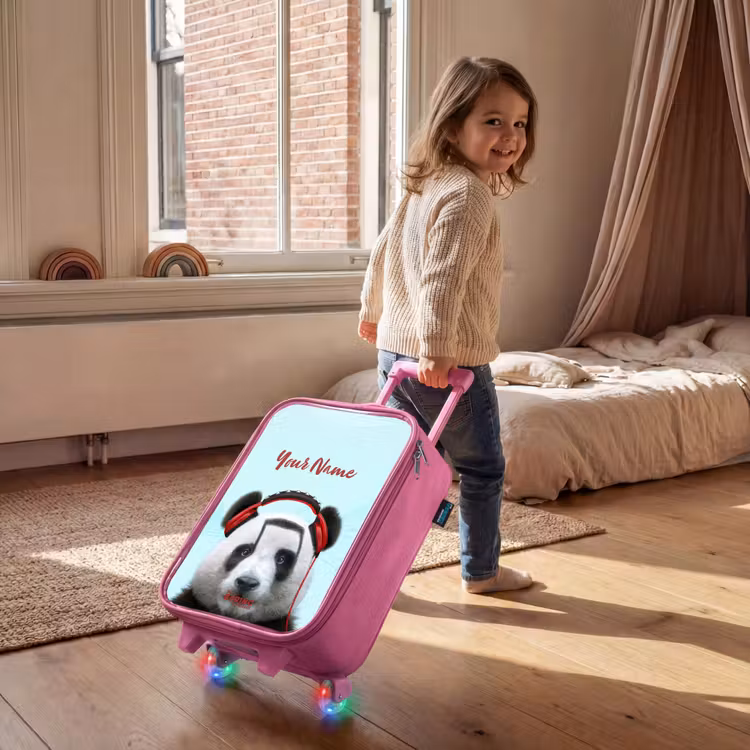 Kees de Panda Kinderkoffer - Roze klein -sfeer1