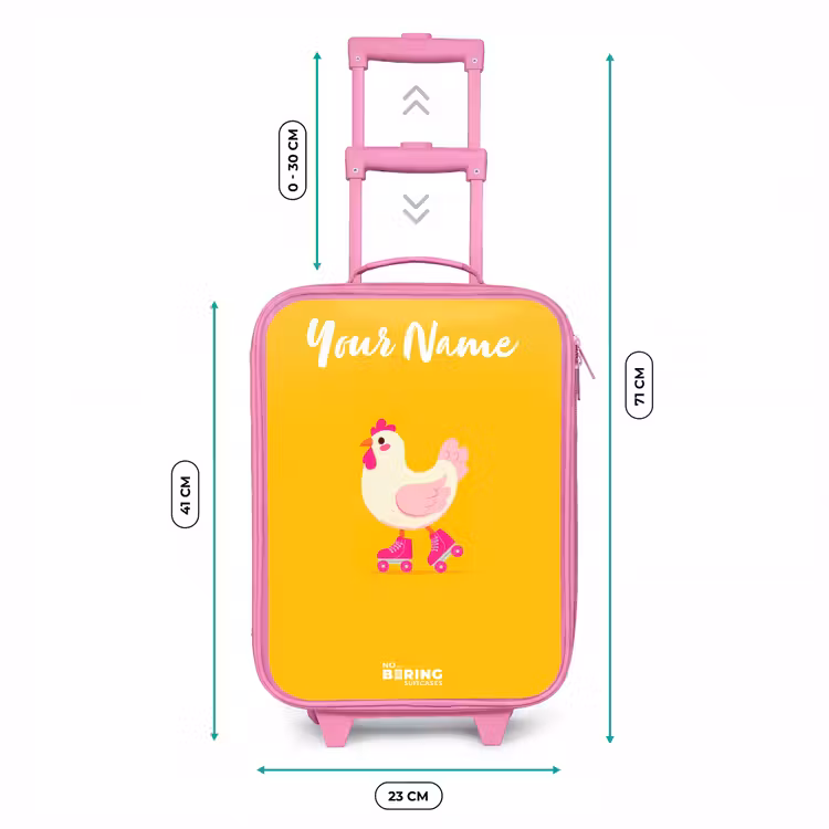 Kip - Rolschaatsen - Geel Kinderkoffer - Roze klein -productfoto_formaten