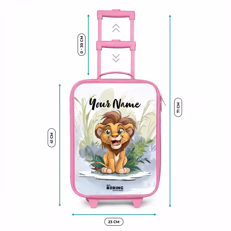 Lenny leeuwtje Kinderkoffer - Roze klein -productfoto_formaten