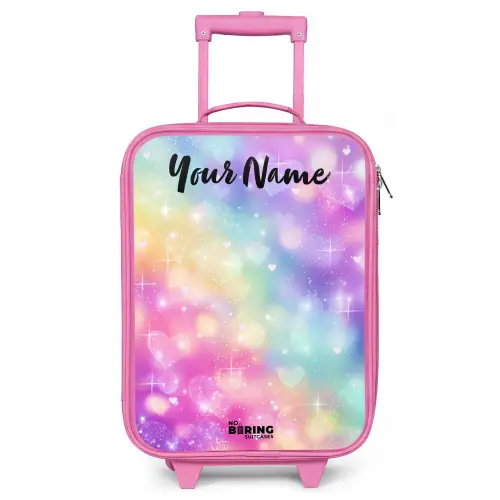 Licht - Regenboog - Hartjes Kinderkoffer - Roze klein -zz3dotto
