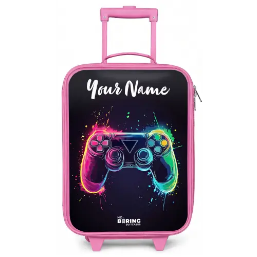 Neon - Controller - Verfspatten - Game Kinderkoffer - Roze klein -zz3dotto