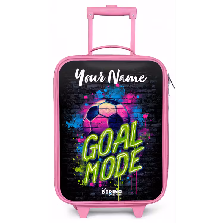 Neon - Graffiti - Voetbal - Kleurrijk Kinderkoffer - Roze klein -zz3dotto