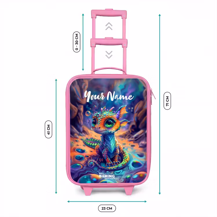 Sierlijke saffierdraak Kinderkoffer - Roze klein -productfoto_formaten