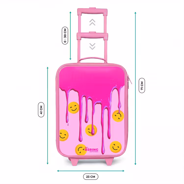 Verf - Smiley - Roze Kinderkoffer - Roze klein -productfoto_formaten